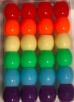 Barrel Hair Beads - Rainbow 2 - extra large hole