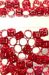 Red Metal Dreadlock Cuff Hair Bead