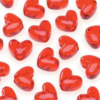 Red heart hair bead