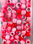 Red Tie Dye Medium Hair Beads