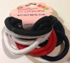 Red, White, Blue, Black Thick Elastics
