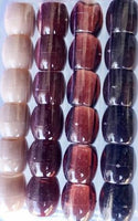 shades of brown barrel hair beads