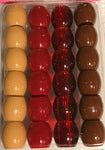 Shades of Brown Barrel hair beads