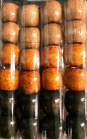 shades of brown wooden hair beads