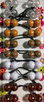small shades of brown hair bobbles