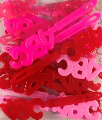 Shades of Pink A,B,C Barrettes