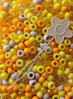 800pk - Shades of Yellow Hair Beads