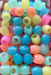 Sherbet mix barrel hair beads