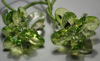 Translucent Green Flower Hair Bands (Qty 2)