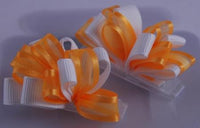 Yellow and White Ribbon Hair Bow