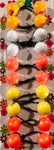 shades of yellow and peach hair bobbles