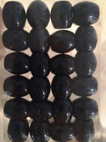 Barrel hair Beads - Black - Extra large Hole