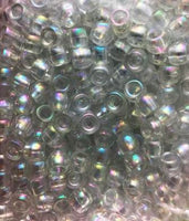360pk - Opaque Clear Hair Beads (Crystal)