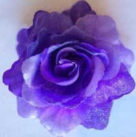 Dark Purple Flower Hair Bow