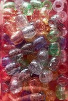 glitter barrel hair beads