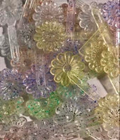 glitter daisy flower barrettes