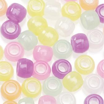 Glow in the dark hair beads