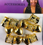Gold Cuff with Hearts Hair Decoration