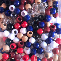 200pk Medium School Colors Hair Beads