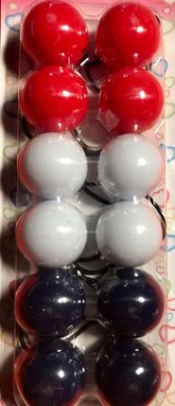 jumbo red white and blue hair ballies