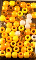 Medium Shades of Yellow Hair Beads