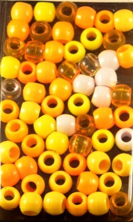Medium Shades of Yellow Hair Beads