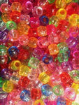 240pk Multi Color Translucent Hair Beads