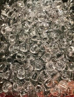 medium size clear hair beads