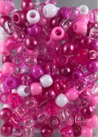 Medium Shades of Pink Hair Beads