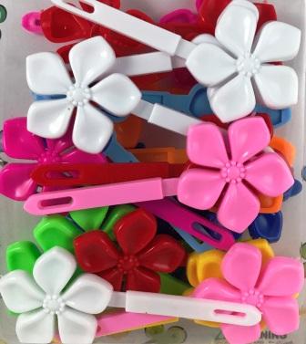 Assorted Color Flower Kids Barrettes