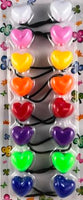 Assorted color heart hair bobbles