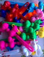 multicolor bow barrettes for kids