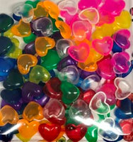 Multi Color Translucent Heart Hair Snaps