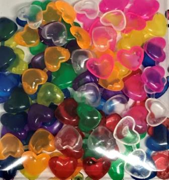 Multi Color Translucent Heart Hair Snaps
