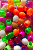 neon mix barrel beads
