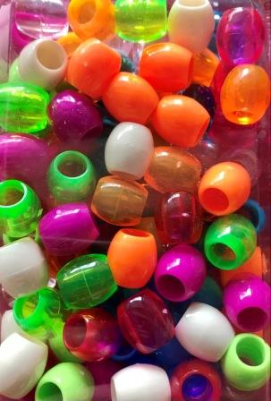 neon mix barrel beads