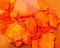 Orange Flower Scrunchies with Beads (Qty 2)
