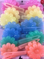 Large pastel flower barrette mix
