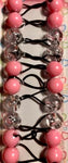 Pink and clear hair ballies