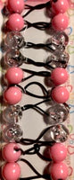 Pink and clear hair ballies