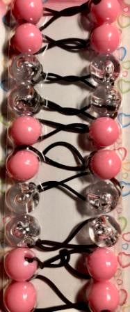 Pink and clear hair ballies