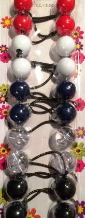 Red,White,Blue,Clear,Black Hair Ballies