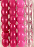Shades of Pink Barrel Hair Beads