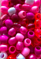 Shades of Pink barrel hair beads
