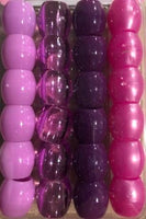 Shades of purple barrel hair beads for braids