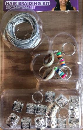 silver hair braiding kit
