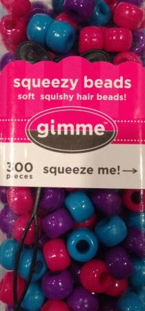 Assorted Color Medium Squeezy Beads (Purple,pink,blue)