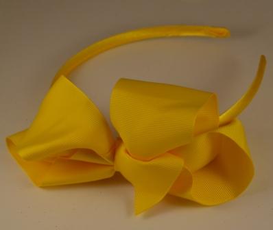X-Large Yellow Bow headband